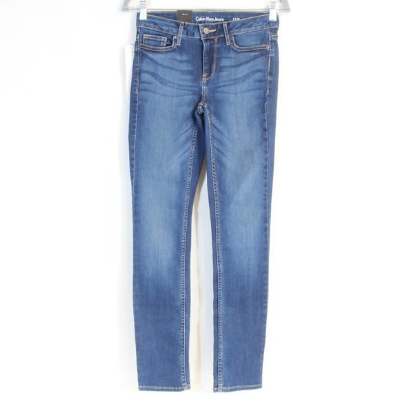 Calvin Klein Low Rise Ultimate Skinny Dark Wash Denim Jeans Size 2x30 - Picture 1 of 8